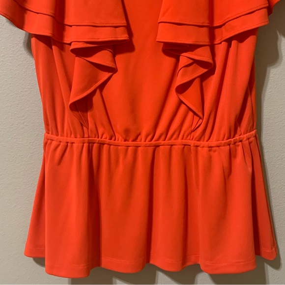 Lauren Ralph Lauren Women’s Ruffle-Trim Surplice Jersey Top-Size L NWT - Picture 6 of 9